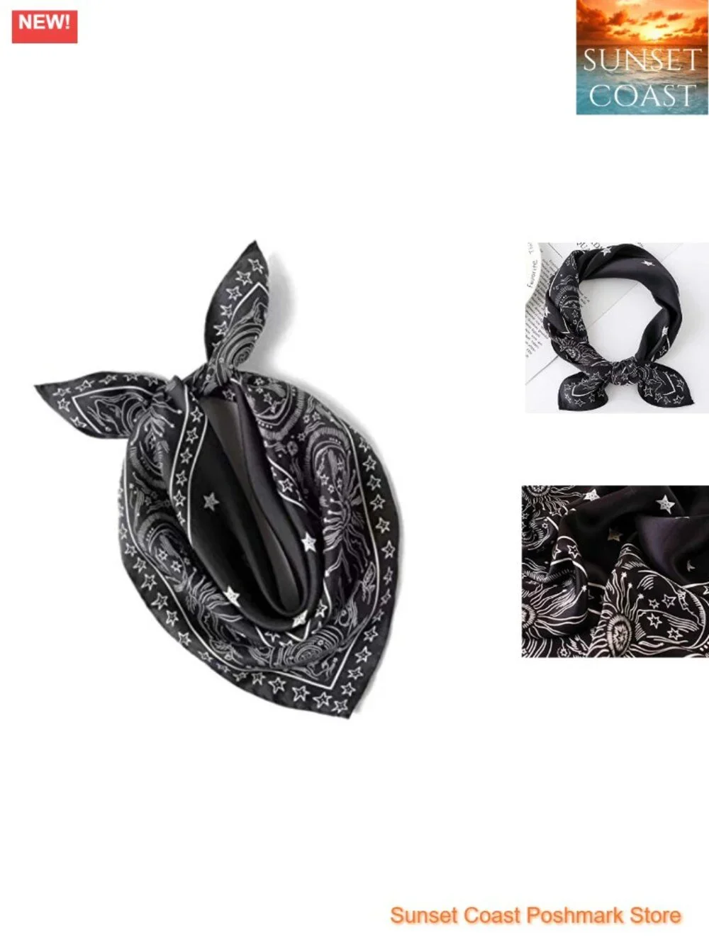 100% Mulberry Silk Square Scarf, Lightweight Neckerchief Gift Box Packed